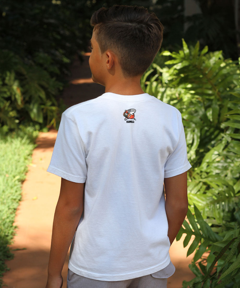 Musubi Sharka™ - White Short Sleeve Crewneck T-Shirt