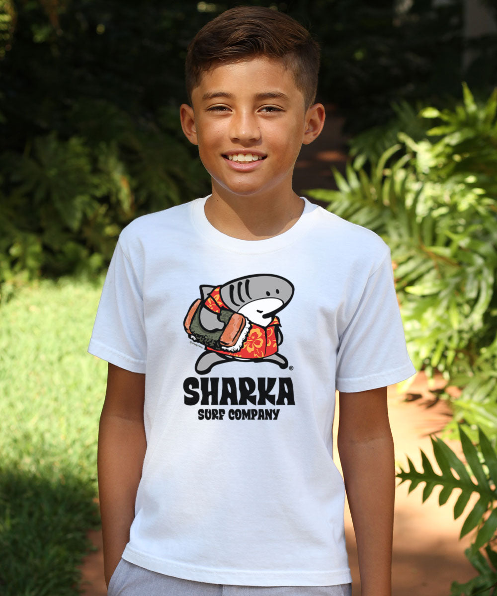 Musubi Sharka‚Ñ¢ - White Short Sleeve Crewneck T-Shirt