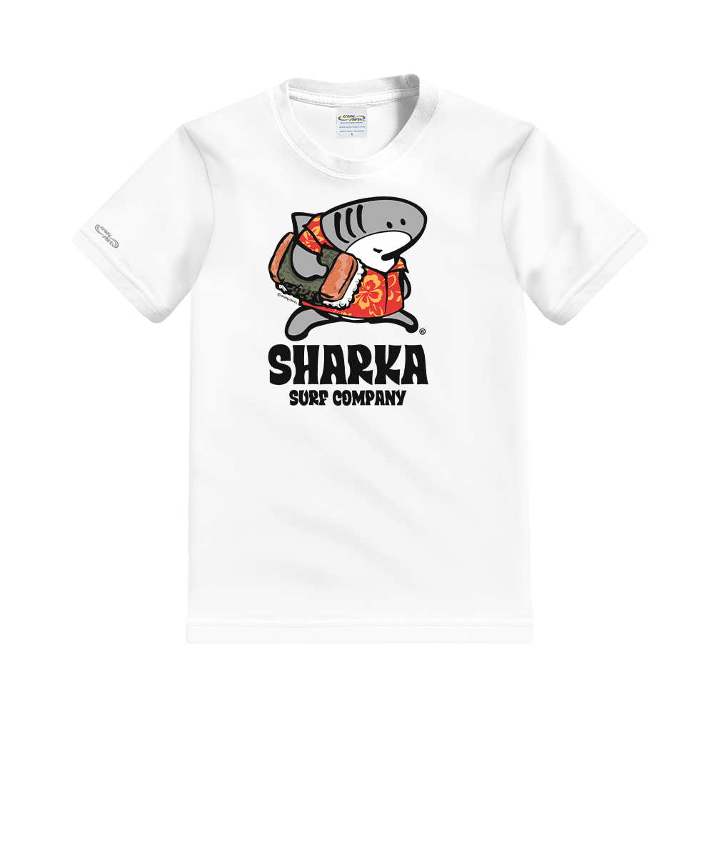 Musubi Sharka™ - White Short Sleeve Crewneck T-Shirt