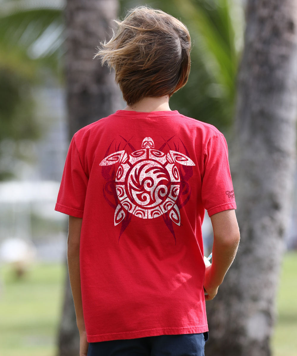 Tribe Turtle - Cherry Dyed Short Sleeve Crewneck T-Shirt