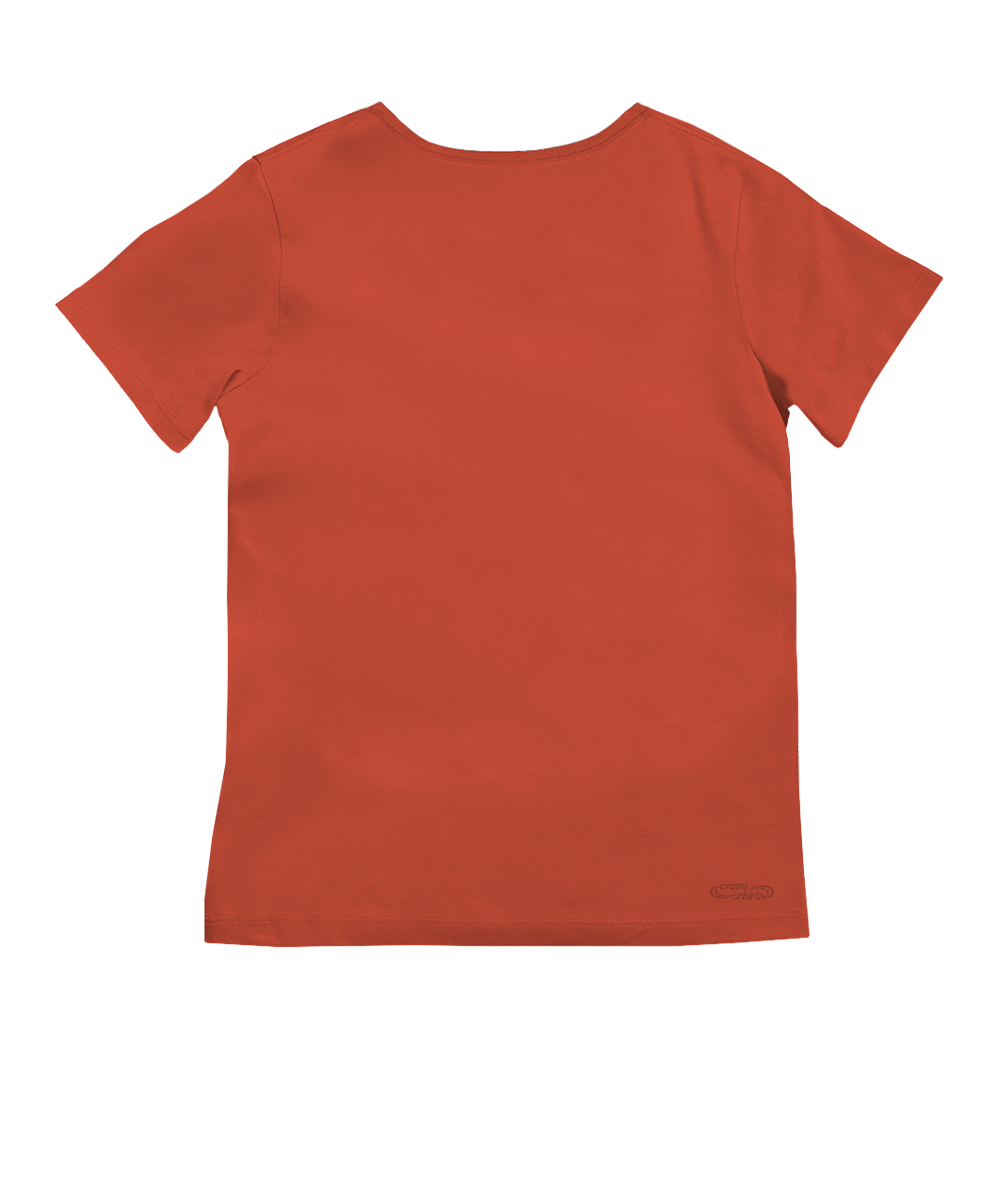 Vinyasa Yaya - Paprika Short Sleeve Pima V-Neck T-Shirt