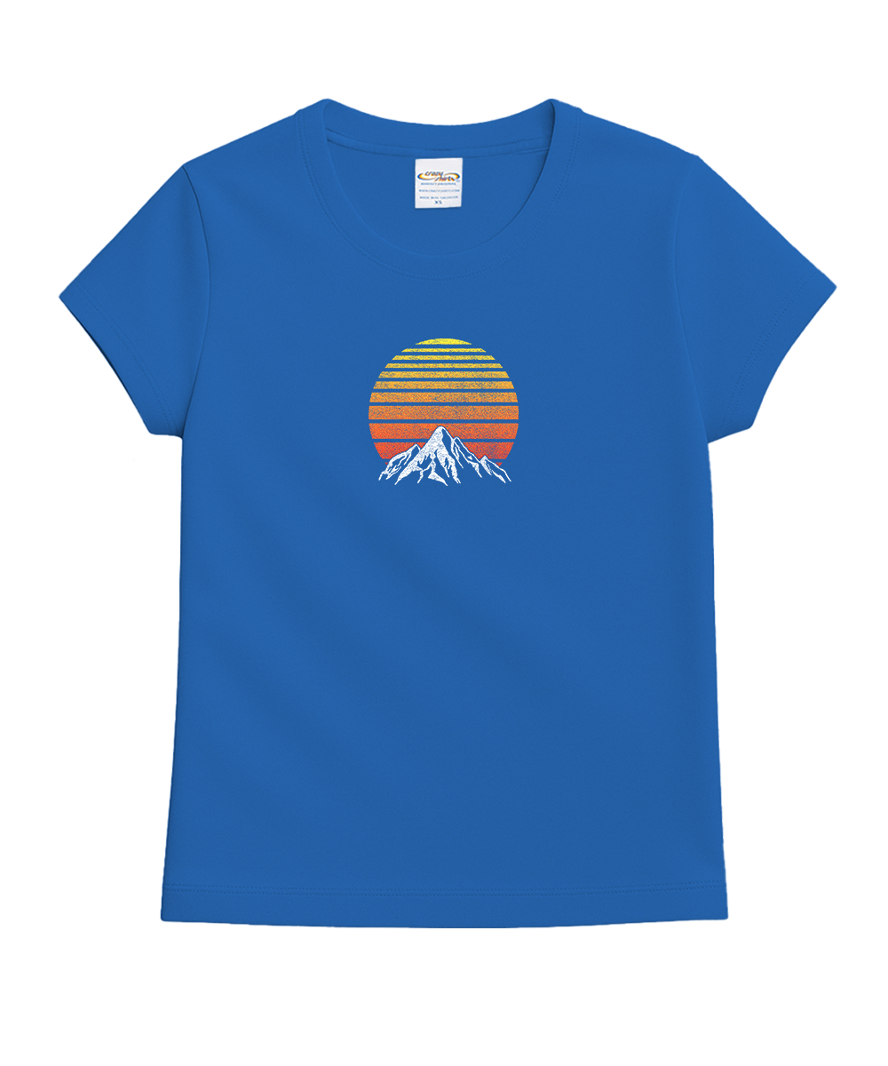 Vail Hiker Sunrise - Blue Hawaii Dyed Short Sleeve Crewneck T-Shirt