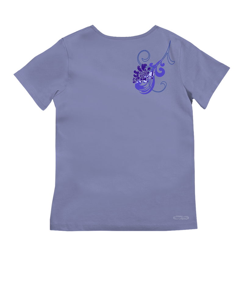 Waterfalls - Periwinkle Short Sleeve Pima V-Neck T-Shirt