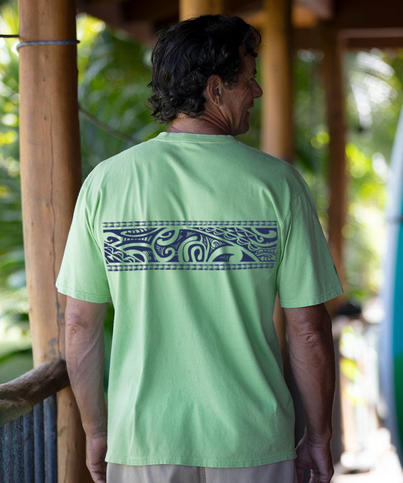 Tribal Tatoa Band - Key Lime Dyed Short Sleeve Crewneck T-Shirt
