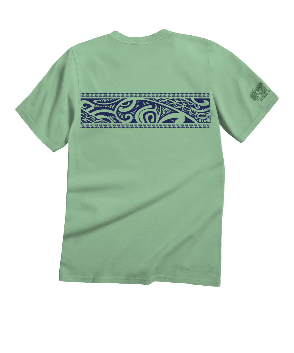 Tribal Tatoa Band - Key Lime Dyed Short Sleeve Crewneck T-Shirt