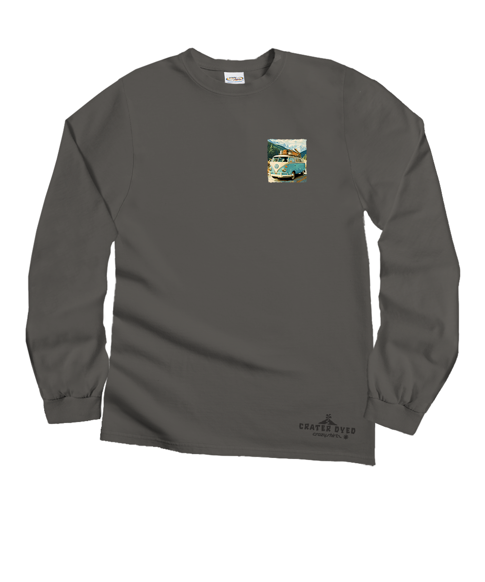 Volkswagen Country Roads - Crater Dyed® Long Sleeve Crewneck T-Shirt