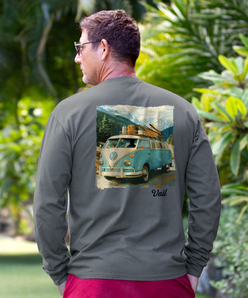 Volkswagen Country Roads - Crater Dyed® Long Sleeve Crewneck T-Shirt - View 2