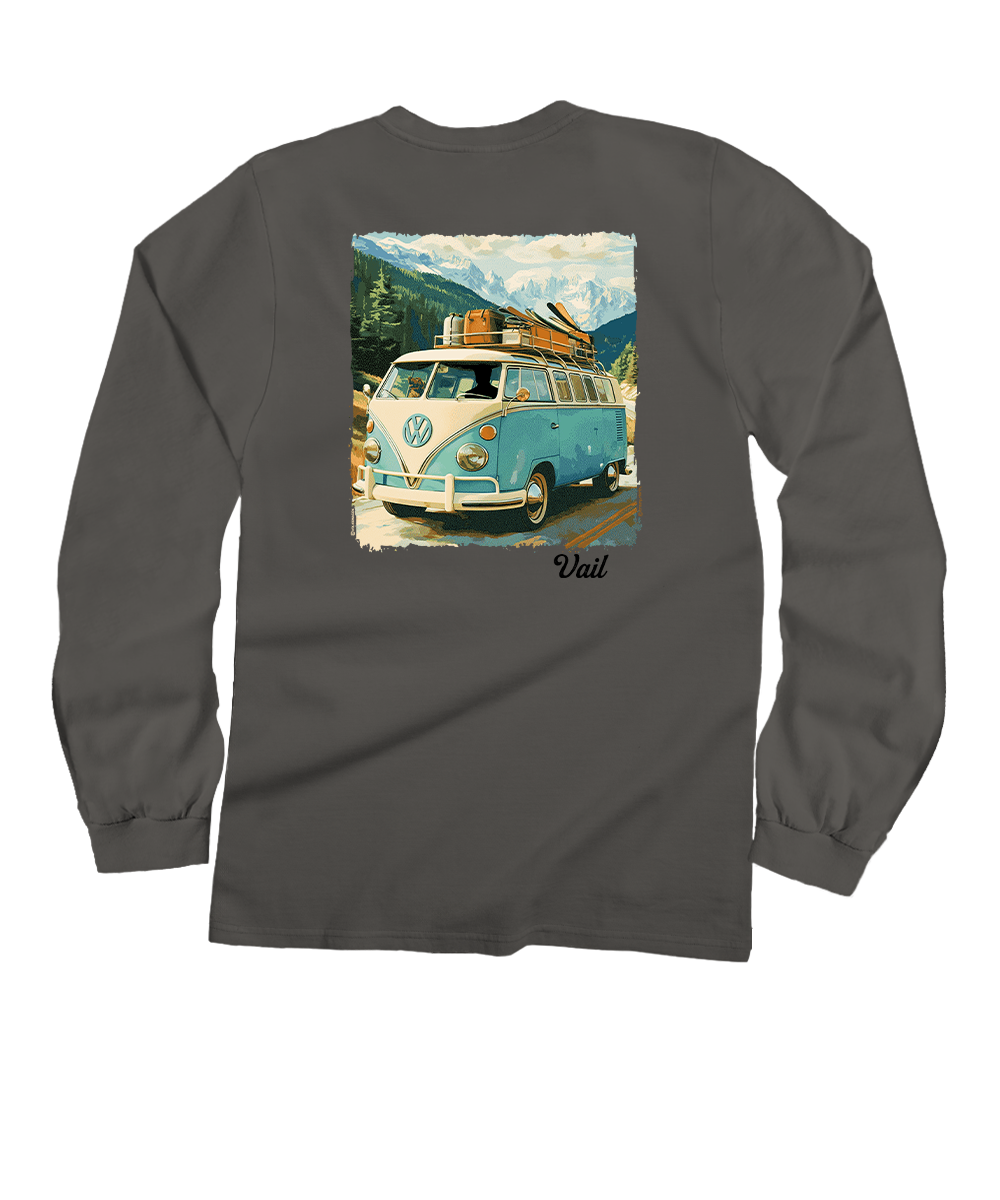 Volkswagen Country Roads - Crater Dyed® Long Sleeve Crewneck T-Shirt