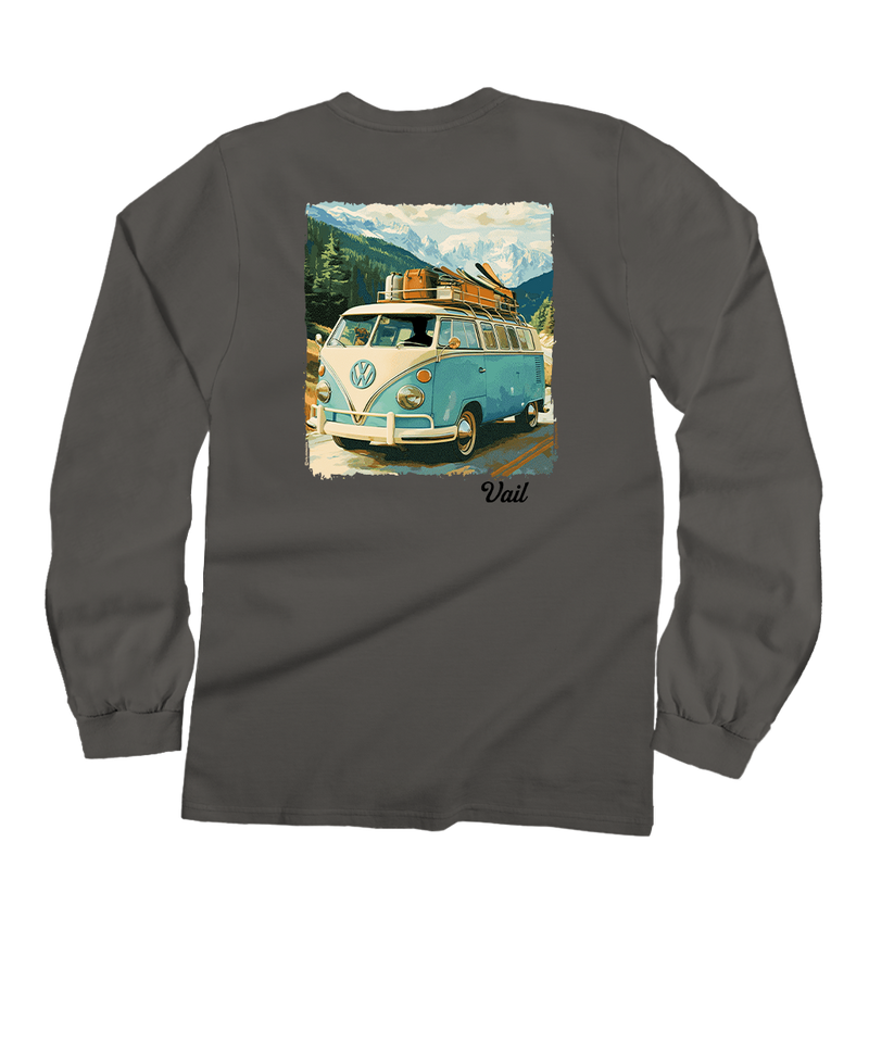 Volkswagen Country Roads - Crater Dyed® Long Sleeve Crewneck T-Shirt - View 1