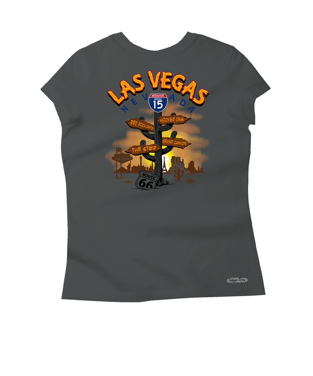 Las Vegas Signs - Graphite Short Sleeve Pima T-Shirt