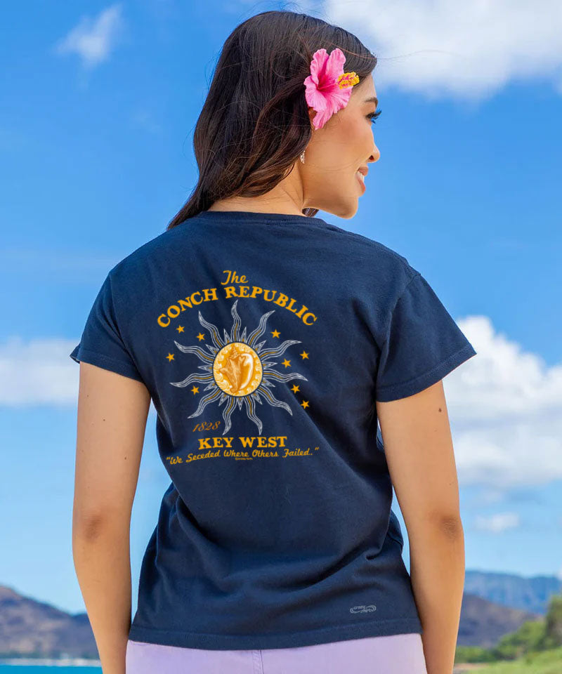 Key West Conch Republic - Navy Short Sleeve Crewneck T-Shirt