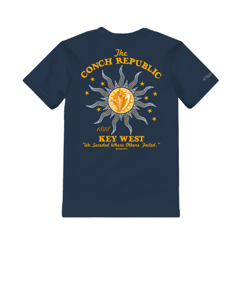 Key West Conch Republic - Navy Short Sleeve Crewneck T-Shirt
