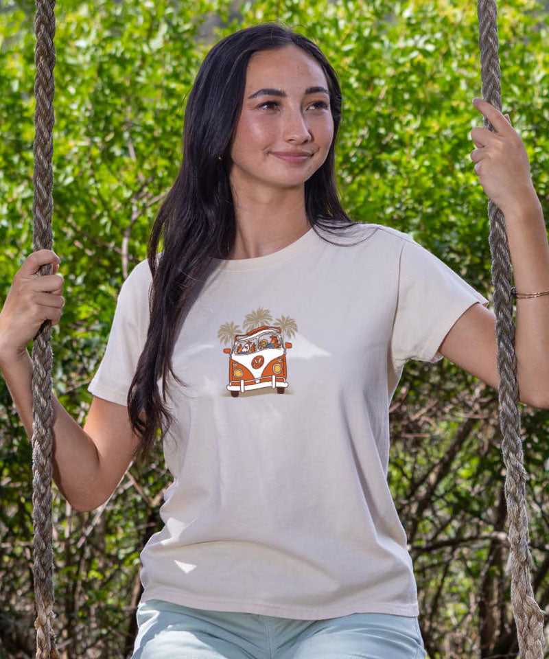Volkswagen Chicken Van - Coconut Dyed Short Sleeve Crewneck T-Shirt - View 3