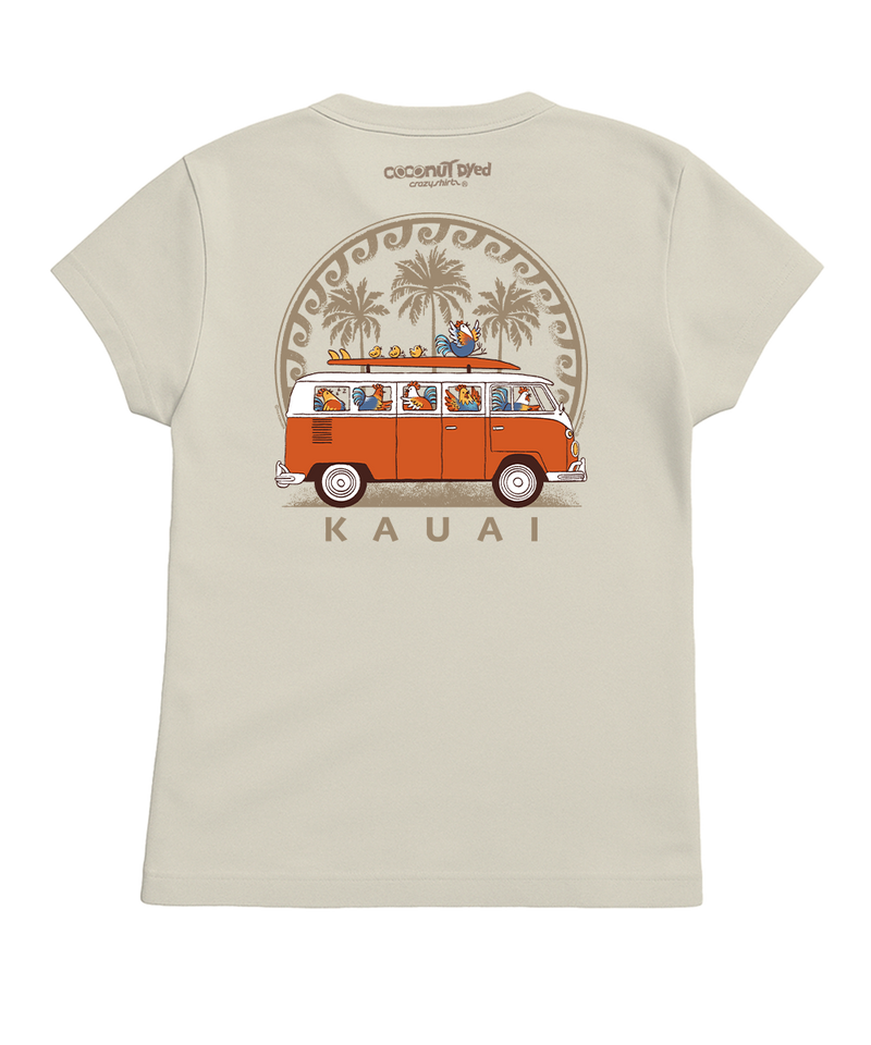 Volkswagen Chicken Van - Coconut Dyed Short Sleeve Crewneck T-Shirt - View 1