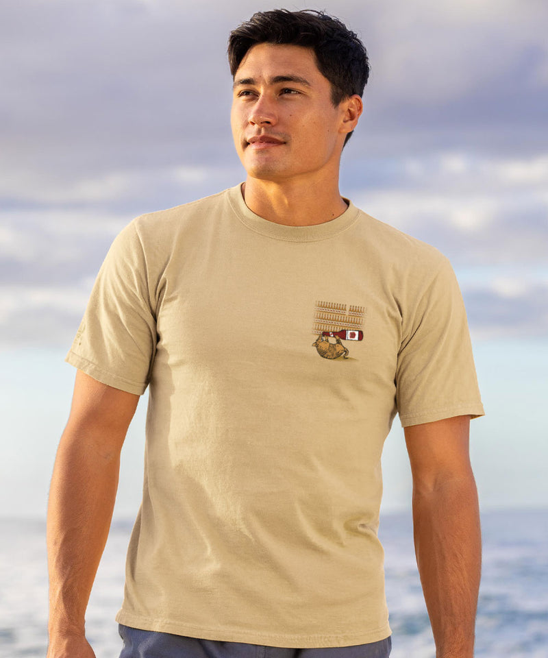 Pabst Lone Star 100 Bottles - Beer Dyed Short Sleeve Crewneck T-Shirt