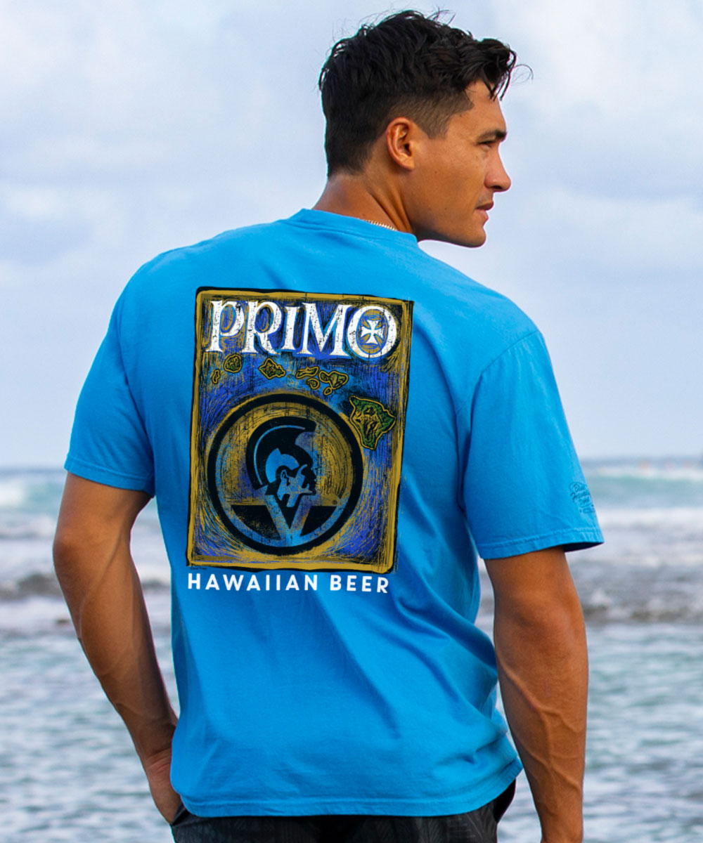 Pabst Primo Hawaii - Blue Hawaii Dyed Short Sleeve Crewneck T-Shirt