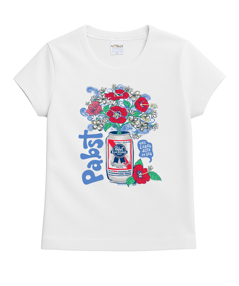 Pabst Aloha Blue Ribbon - White Short Sleeve Crewneck T-Shirt