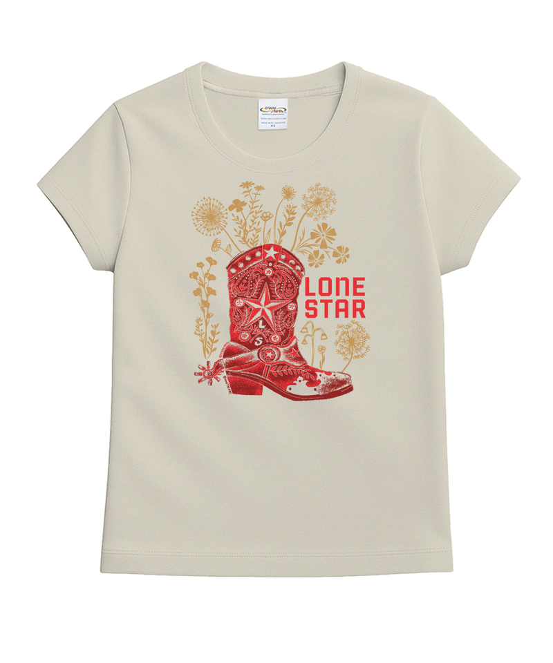 Pabst Lone Star Boots - Coconut Dyed Short Sleeve Crewneck T-Shirt