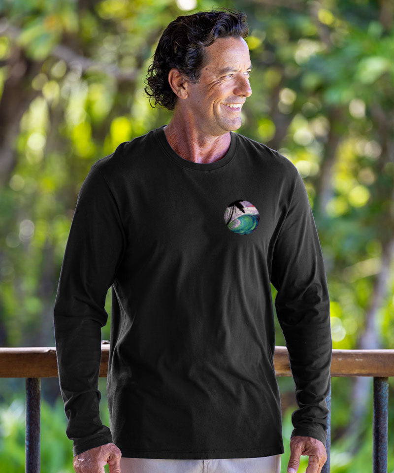 Big Wednesday - Jet Black Long Sleeve Pima T-Shirt