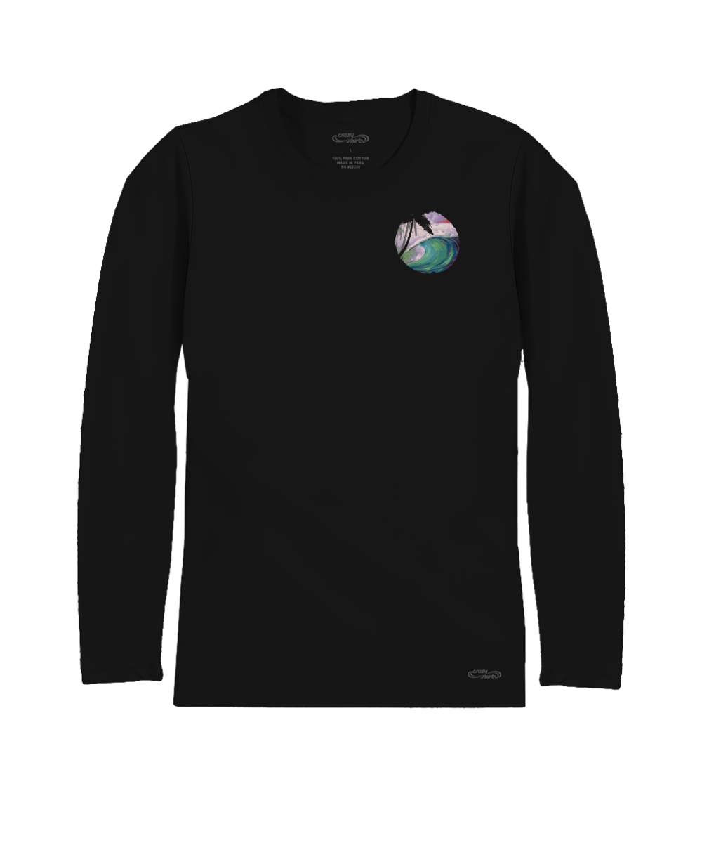 Big Wednesday - Jet Black Long Sleeve Pima T-Shirt