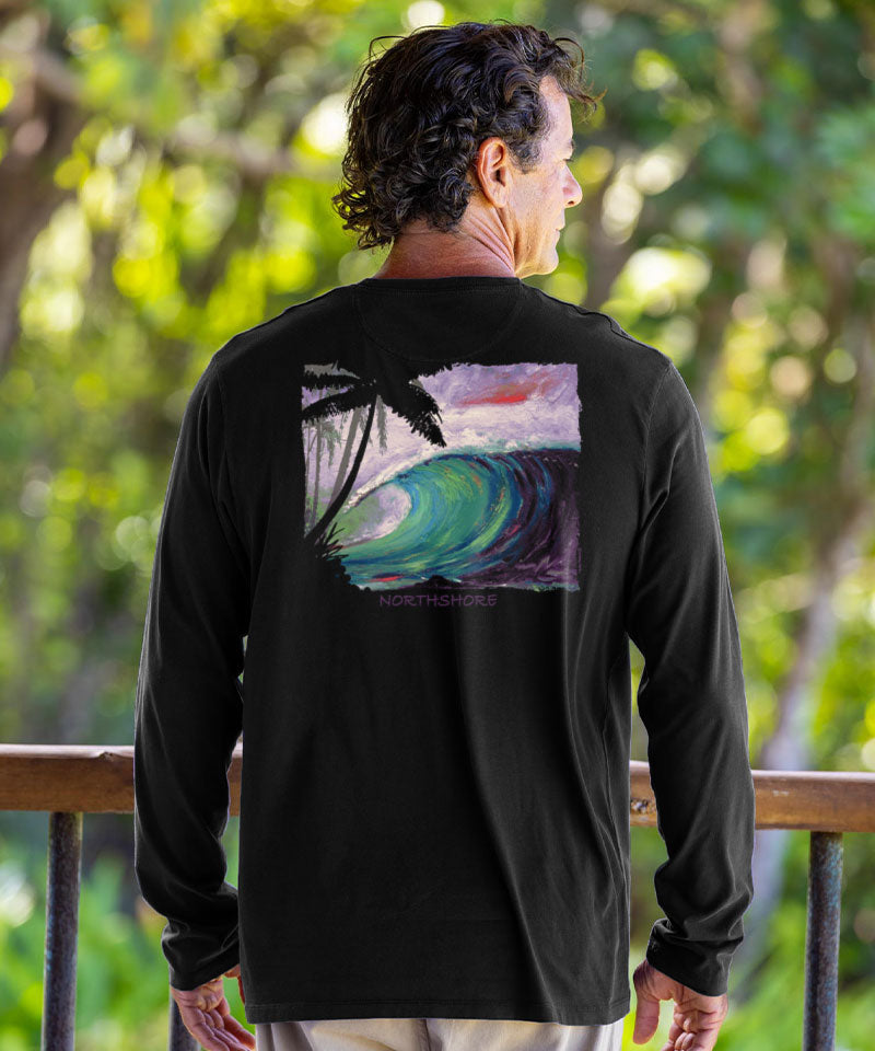 Big Wednesday - Jet Black Long Sleeve Pima T-Shirt