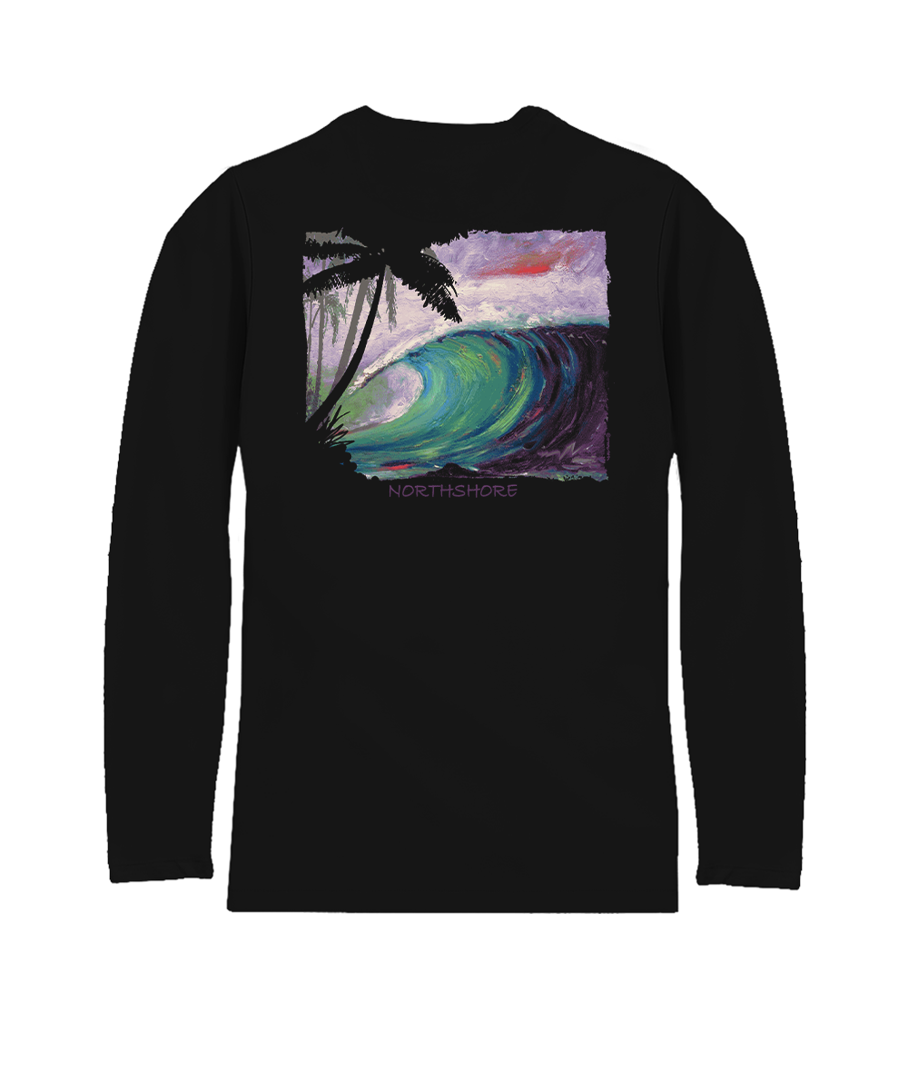 Big Wednesday - Jet Black Long Sleeve Pima T-Shirt