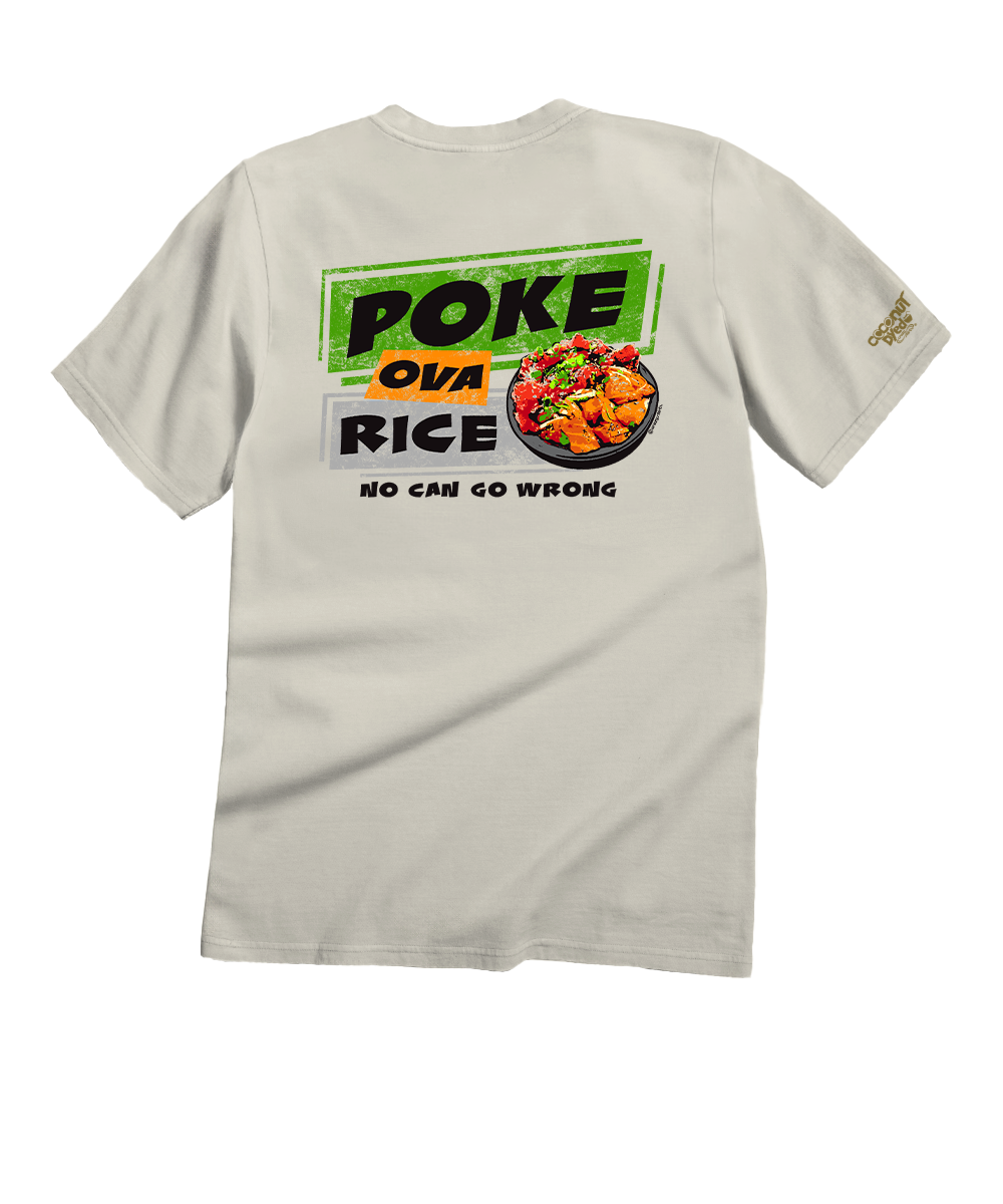 Poke Ova Rice - Coconut Dyed Short Sleeve Crewneck T-Shirt