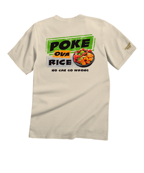 トップス everyone oval logo short sleeve tee Poke Ova Rice - Coconut Dyed Short Sleeve Crewneck T-Shirt