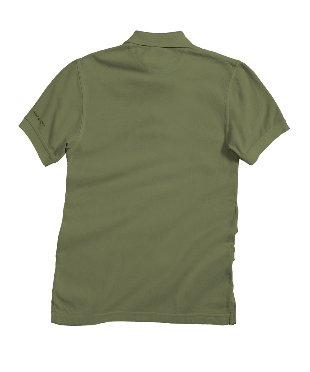 Paradise Honu - Hemp Dyed Short Sleeve Oceanfront Polo Shirt