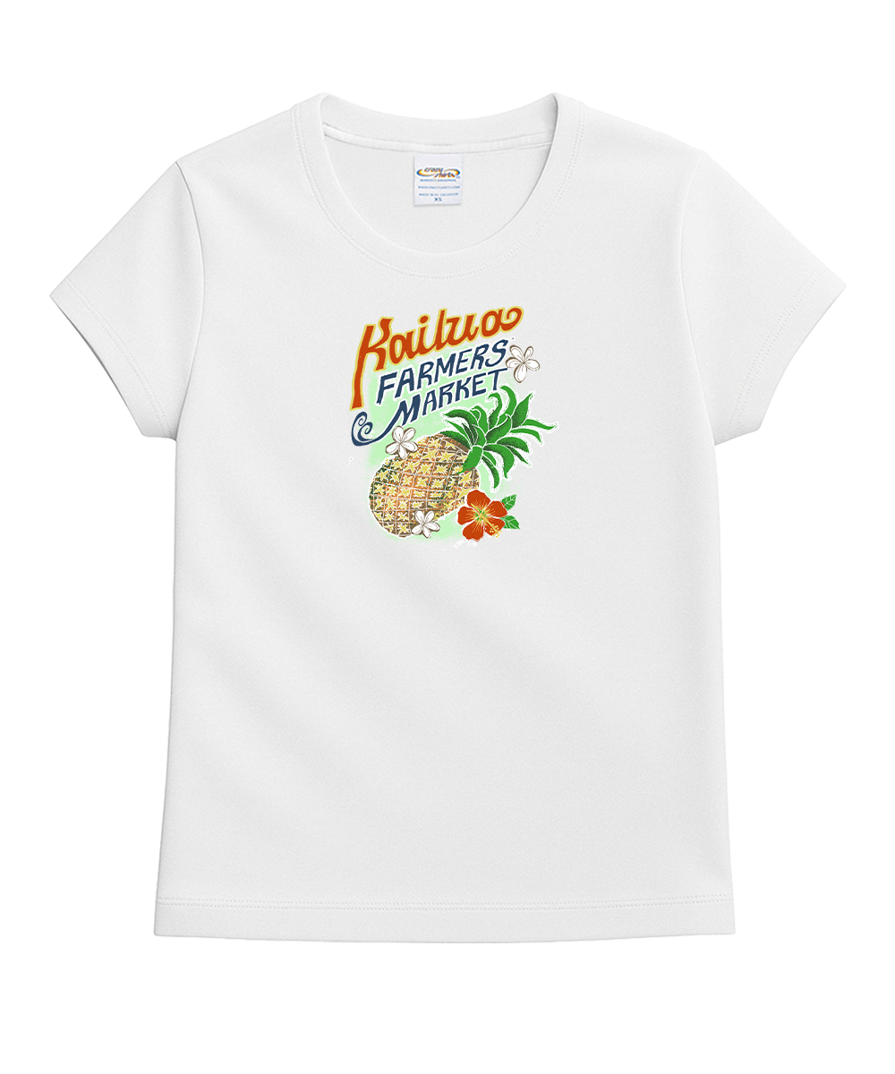 Kailua Farmers Market - White Short Sleeve Crewneck T-Shirt
