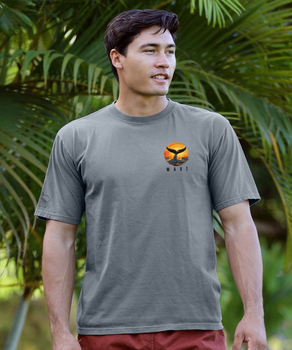 Whale Tail Sunset - Crater Dyed® Short Sleeve Crewneck T-Shirt