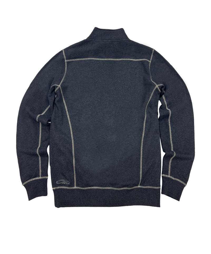 Painted Sails - Charcoal/Heather Long Sleeve Mountain Peak Pullover - View 4
