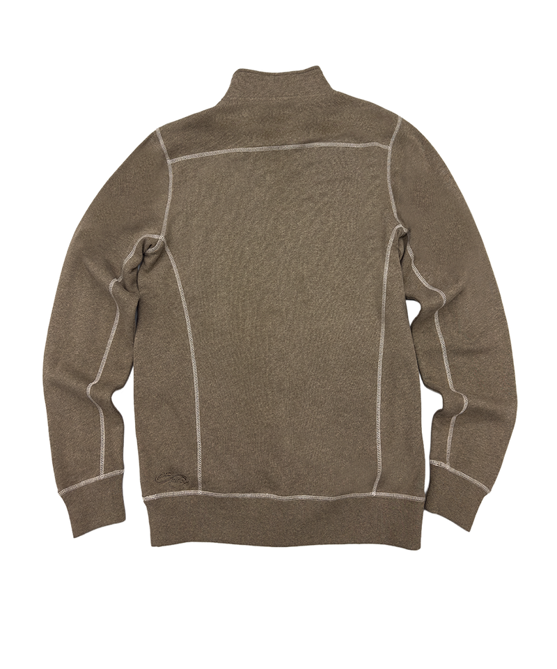 Mano Hook - Taupe Heather Long Sleeve Mountain Peak Pullover - View 4