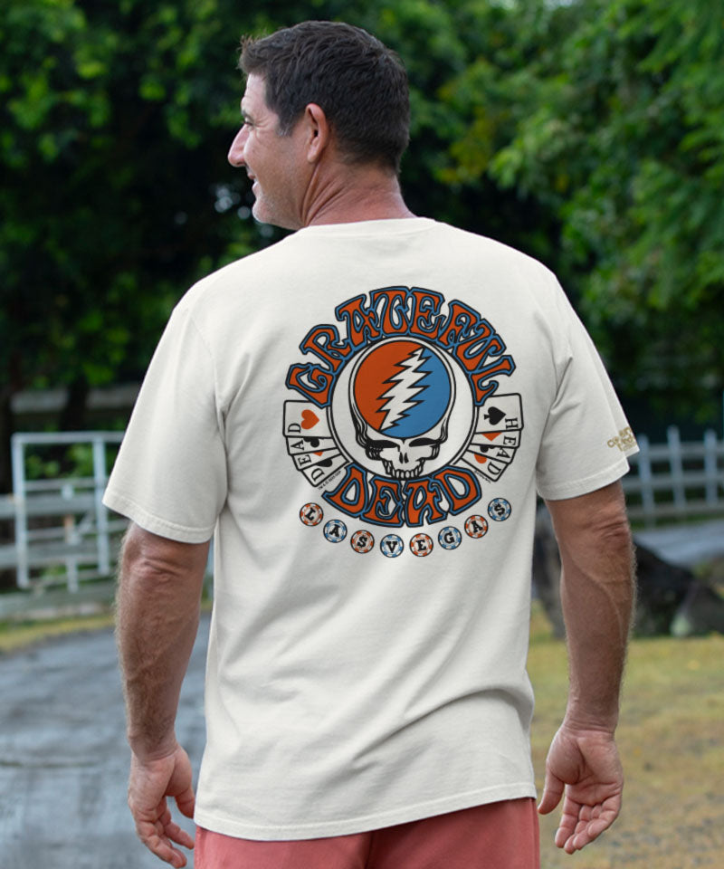 Grateful Dead Stealie Cards - Coconut Dyed Short Sleeve Crewneck T-Shirt