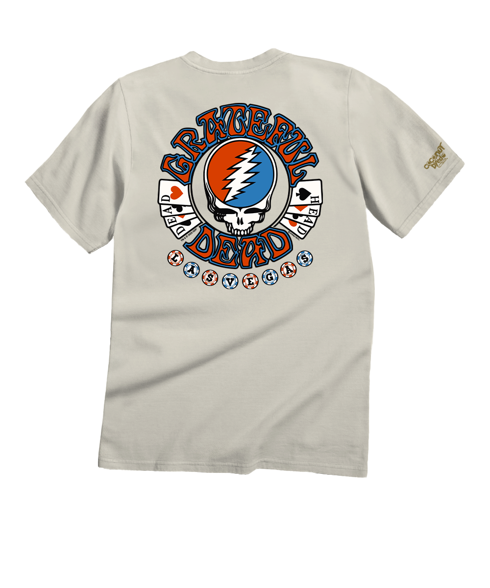 Grateful Dead Stealie Cards - Coconut Dyed Short Sleeve Crewneck T-Shirt