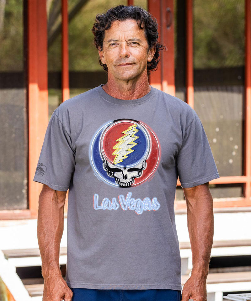 Grateful Dead SYF Las Vegas Neon - Crater Dyed® Short Sleeve Crewneck T-Shirt