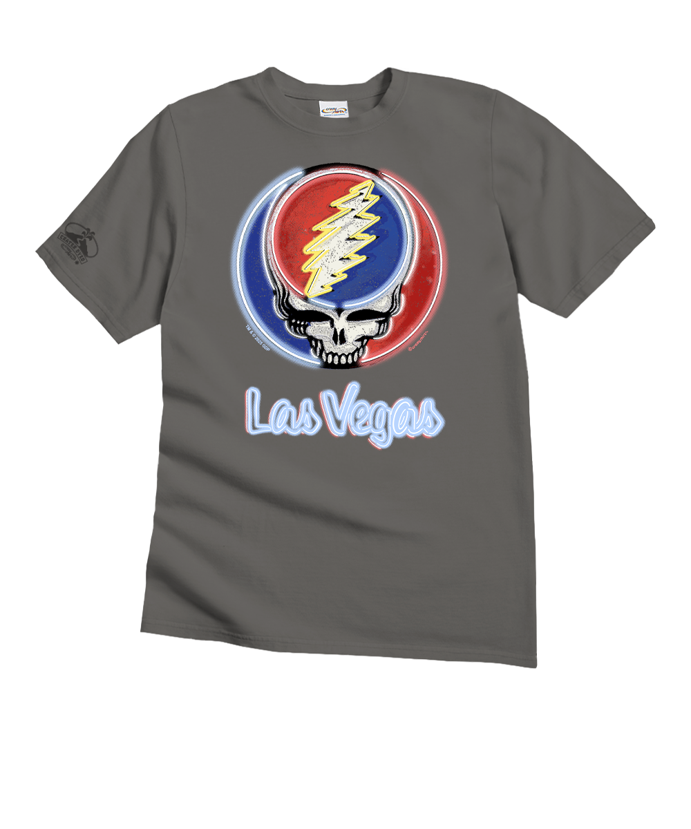 Grateful Dead SYF Las Vegas Neon - Crater Dyed® Short Sleeve Crewneck T-Shirt