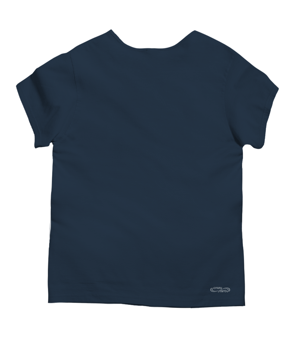 Navy blue t-shirt on a white background View 4