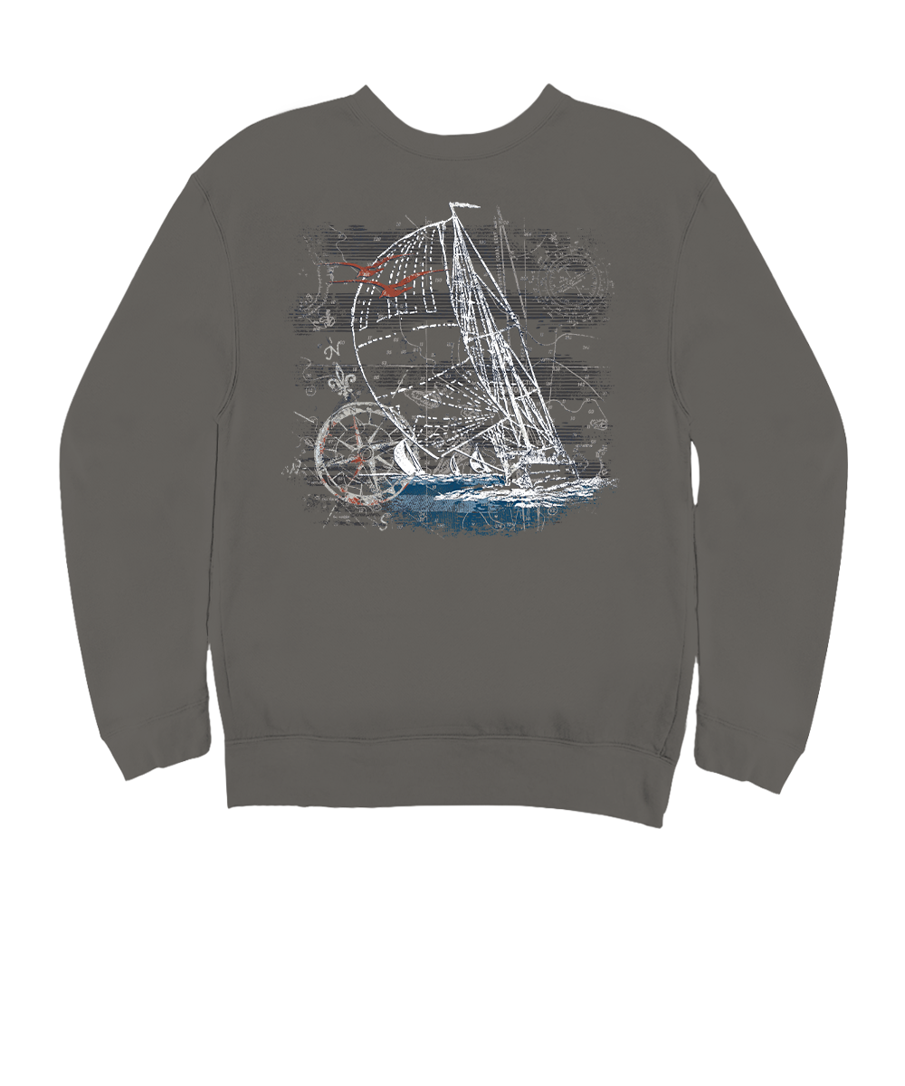 Sailing - Crater Dyed® Long Sleeve Sweatshirt View 1