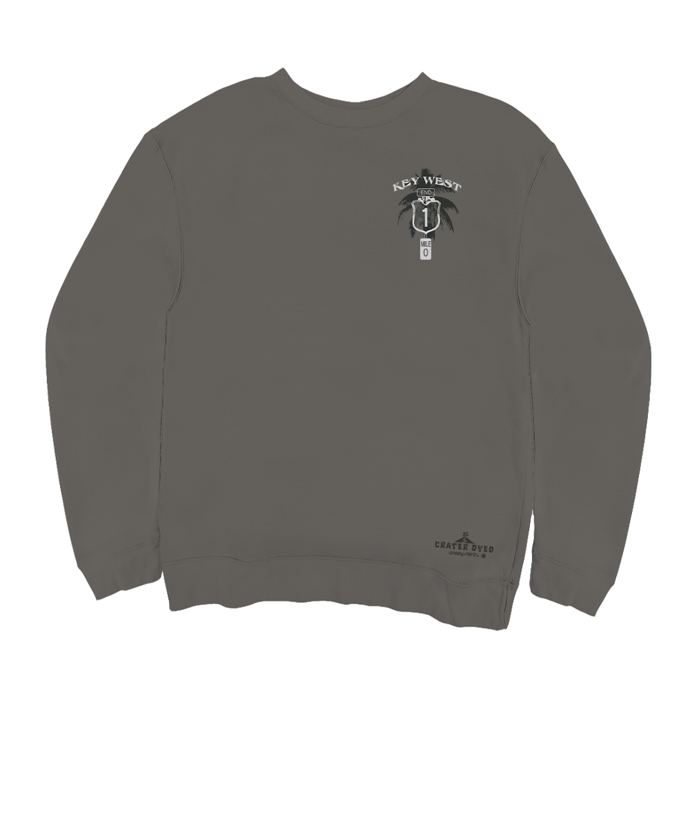Key West Sign - Crater Dyed® Long Sleeve Sweatshirt View 4