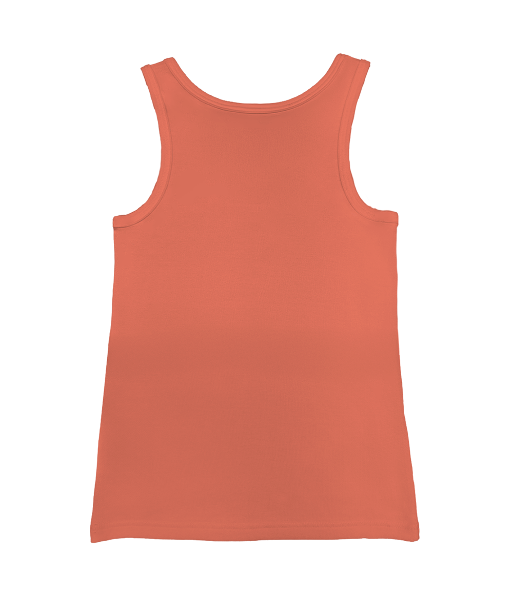 Orange tank top on a white background View 4