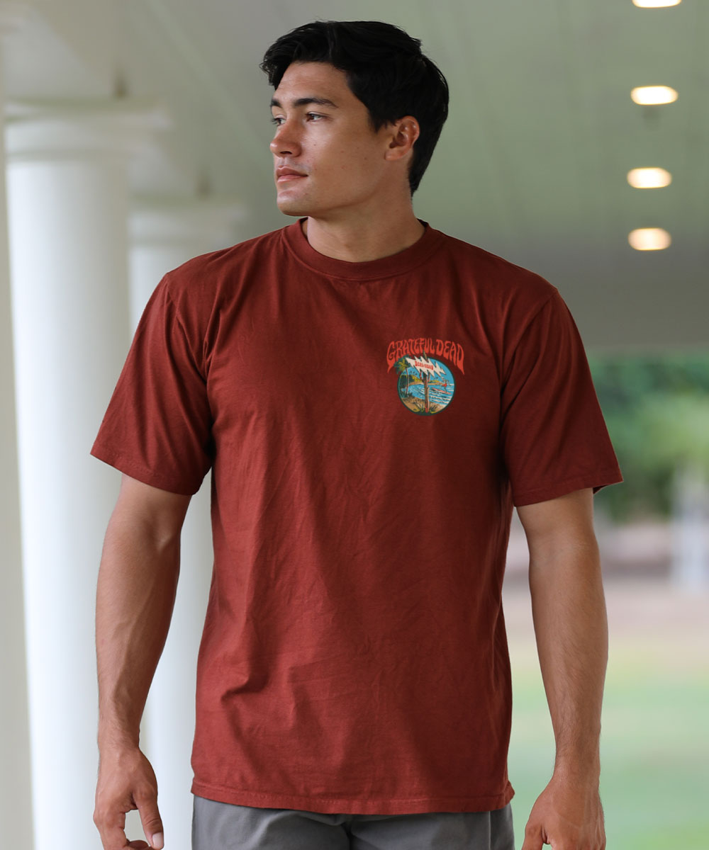 Grateful Dead Beach - Whiskey Dyed Short Sleeve Crewneck T-Shirt