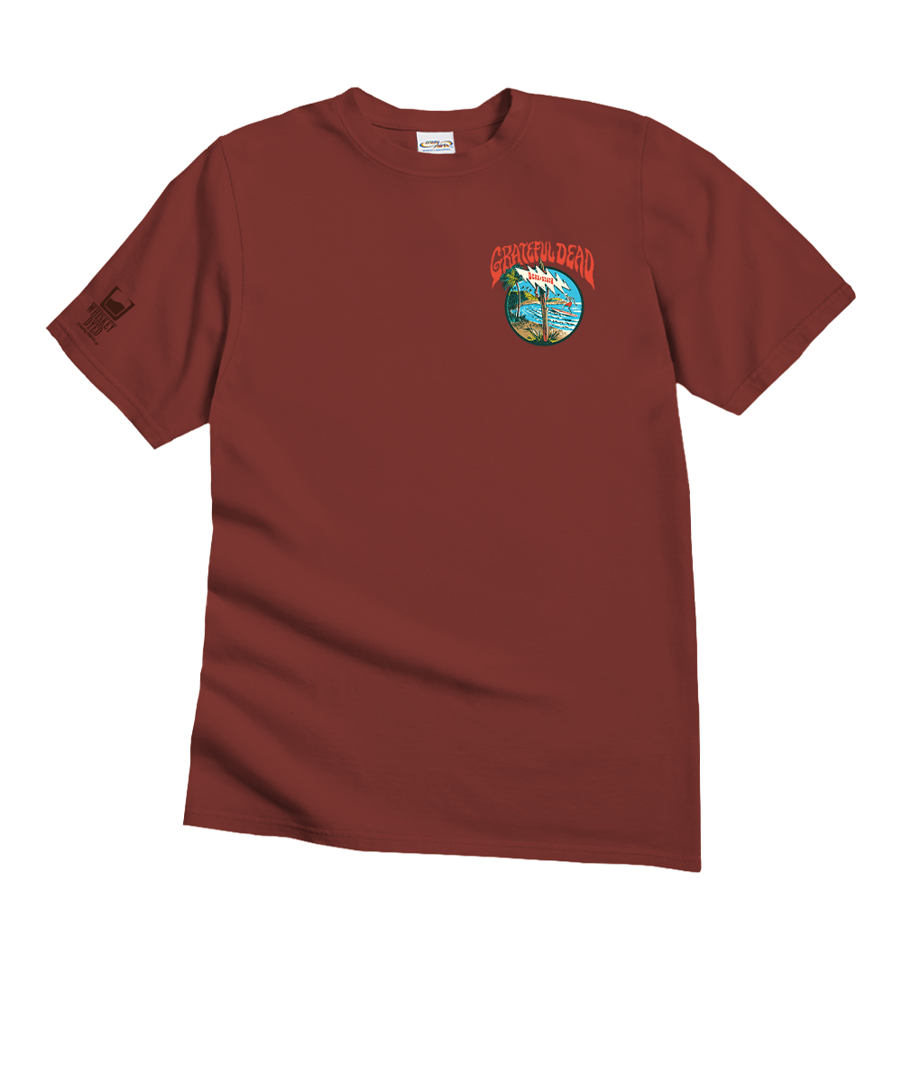 Grateful Dead Beach - Whiskey Dyed Short Sleeve Crewneck T-Shirt
