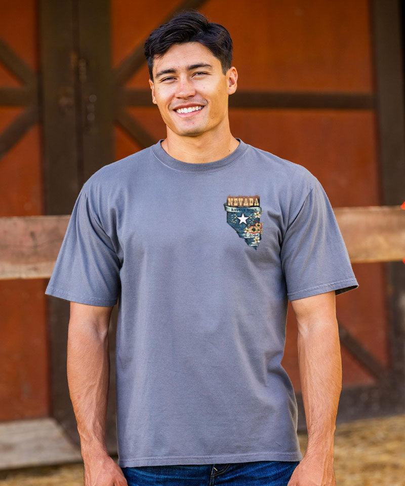 Nevada With Aloha - Crater Dyed® Short Sleeve Crewneck T-Shirt