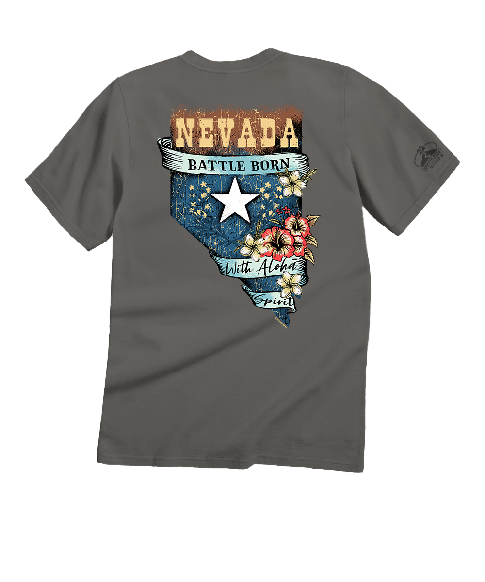 Nevada With Aloha - Crater Dyed® Short Sleeve Crewneck T-Shirt