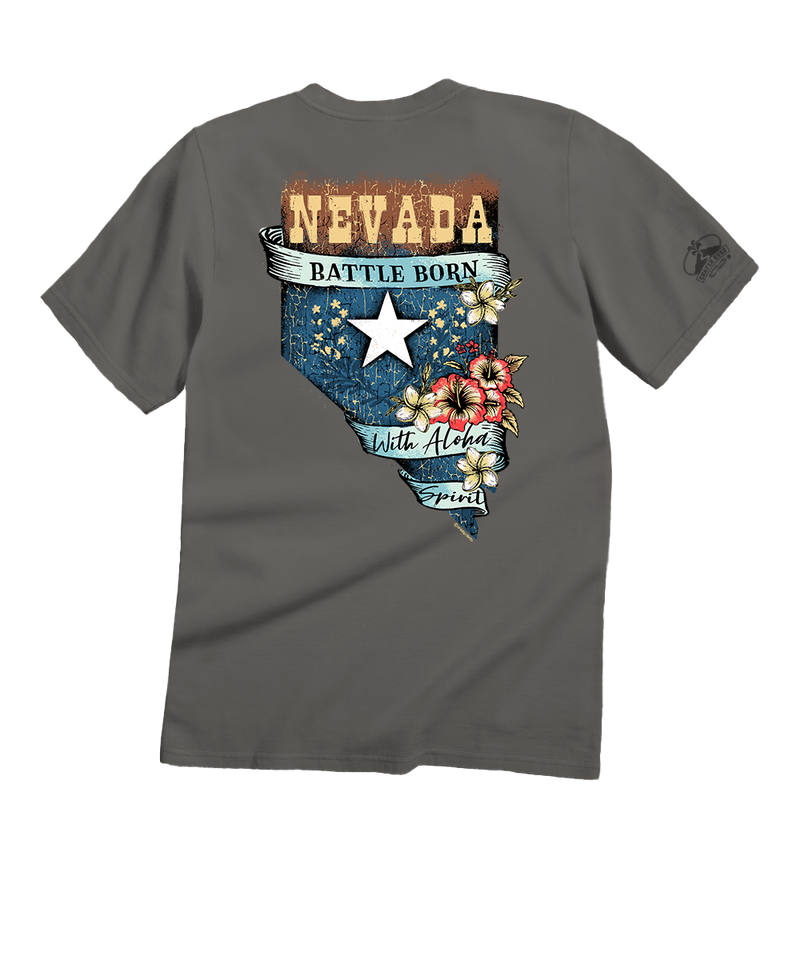 Nevada With Aloha - Crater Dyed® Short Sleeve Crewneck T-Shirt