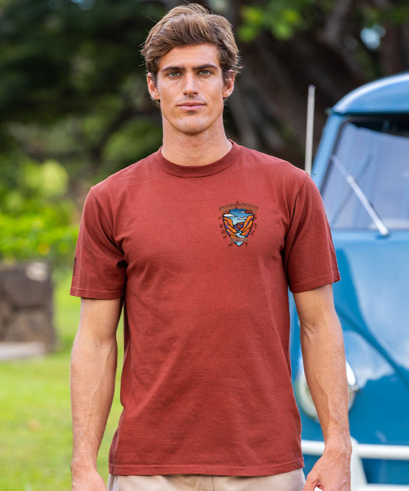 Grand Canyon - Whiskey Dyed Short Sleeve Crewneck T-Shirt View 3
