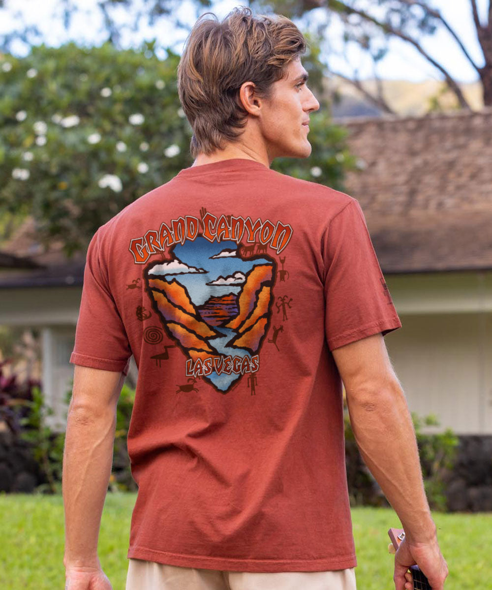 Grand Canyon - Whiskey Dyed Short Sleeve Crewneck T-Shirt View 2
