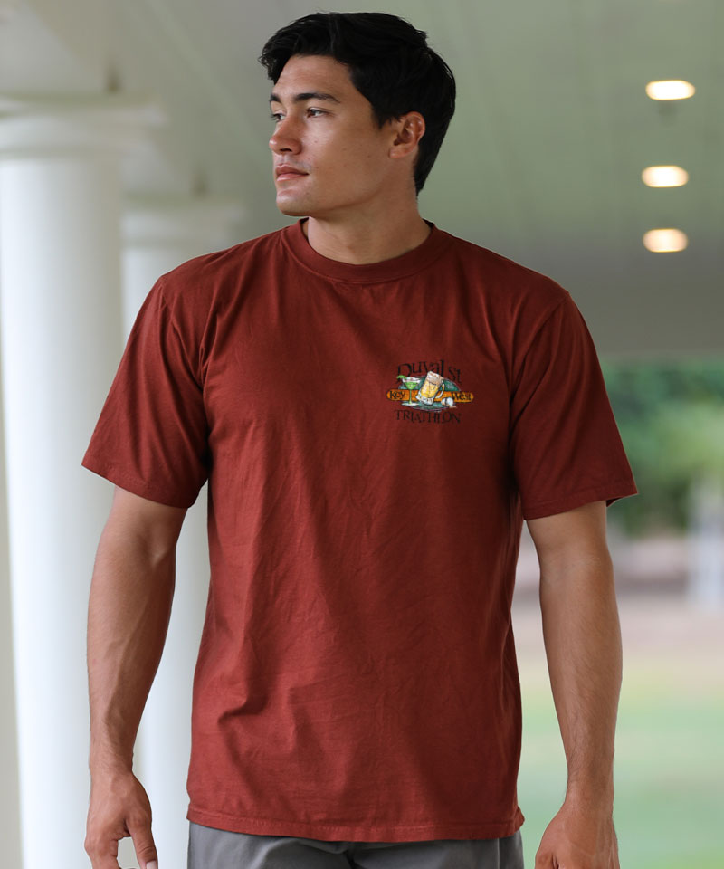 Duval Triathlon - Whiskey Dyed Short Sleeve Crewneck T-Shirt View 3