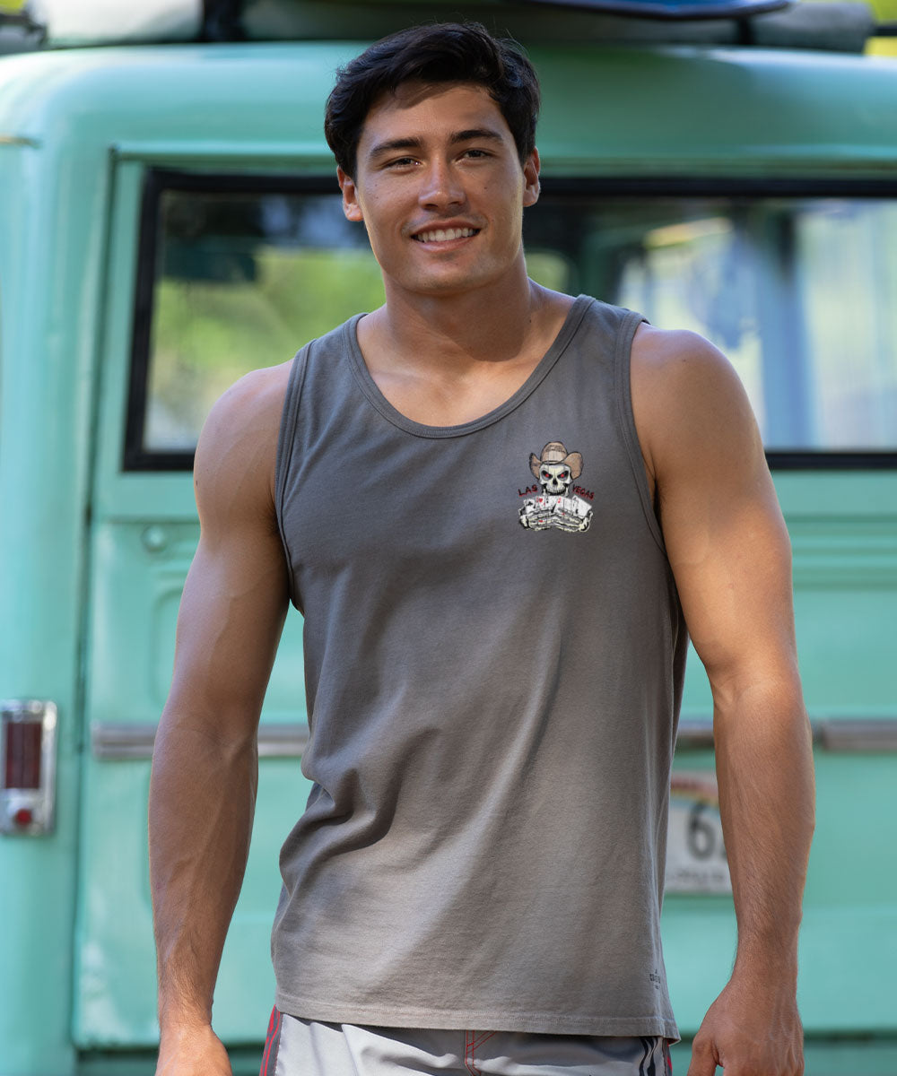 Dead Mans Hand - Crater Dyed® Sleeveless Tank Top View 3